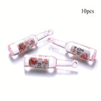 10pcs Resin Bottle Pendants Beverage & Liquor Charms DIY Jewelry 40mm