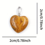 12pcs Crazy Agate Heart Stone Pendants DIY Jewelry Making