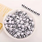 25pcs Halloween Skull Beads for DIY Crafts Jewelry Making Costume Decor