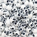 25pcs Halloween Skull Beads for DIY Crafts Jewelry Making Costume Decor
