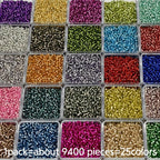 9400pcs High Filled Rice Bead Glass Beads DIY Seed Beads Mini Antique Bohemian B