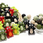 12pcs Colorful 3D Dinosaur Silicone Beads for DIY Crafts