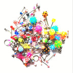 110pcs Mixed Styles Piercing Barbell Body Jewelry Set