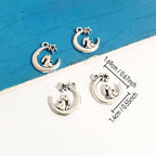 12pcs Bunny Pendant Moon Pendant Jewelry Making DIY Necklace Bracelet Earring