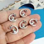 12pcs Bunny Pendant Moon Pendant Jewelry Making DIY Necklace Bracelet Earring