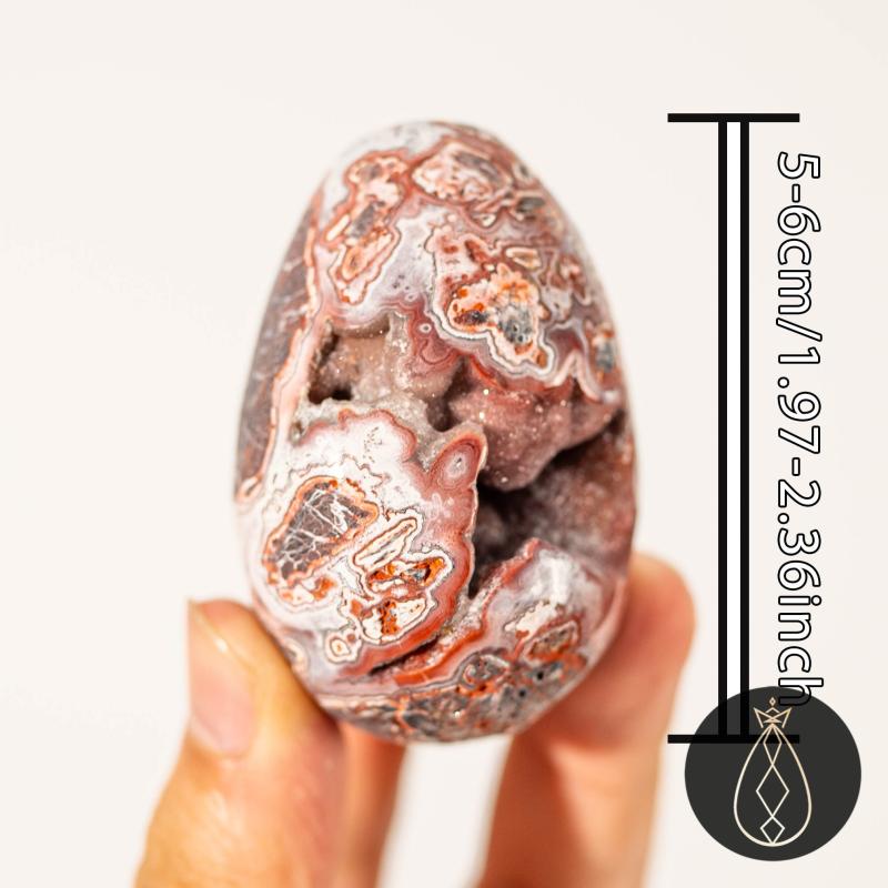 Mexican Agate Egg 2.76in Natural Stone DIY Craft Easter Gift Home Decor