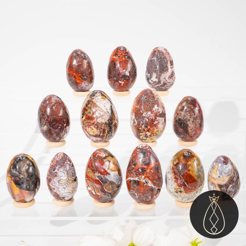 Mexican Agate Egg 2.76in Natural Stone DIY Craft Easter Gift Home Decor