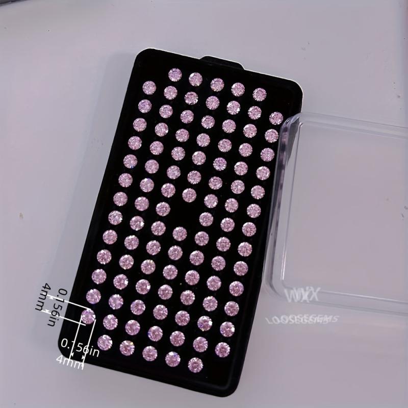 100 Pink Cubic Zirconia Stones Synthetic Gems for DIY Jewelry Crafting