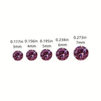100 Pink Cubic Zirconia Stones Synthetic Gems for DIY Jewelry Crafting