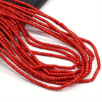Natural Red Coral Beads 3x3mm for Jewelry Making