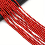 Natural Red Coral Beads 3x3mm for Jewelry Making