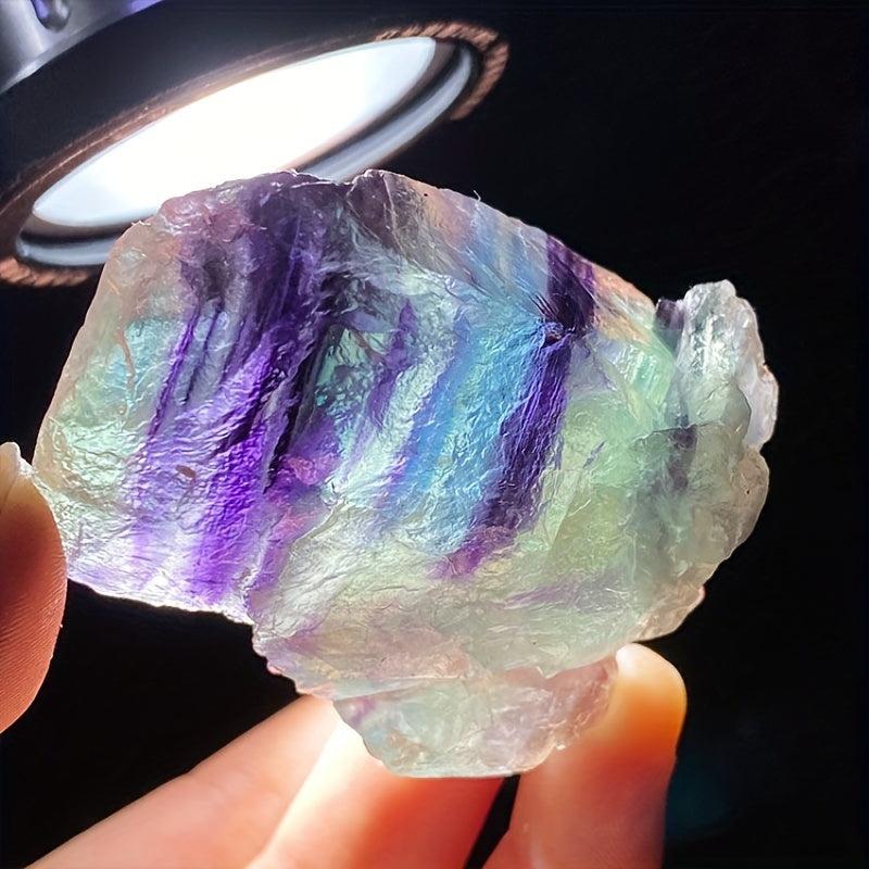 5pcs Rainbow Fluorite Set for DIY Jewelry Natural Stone Home Decor