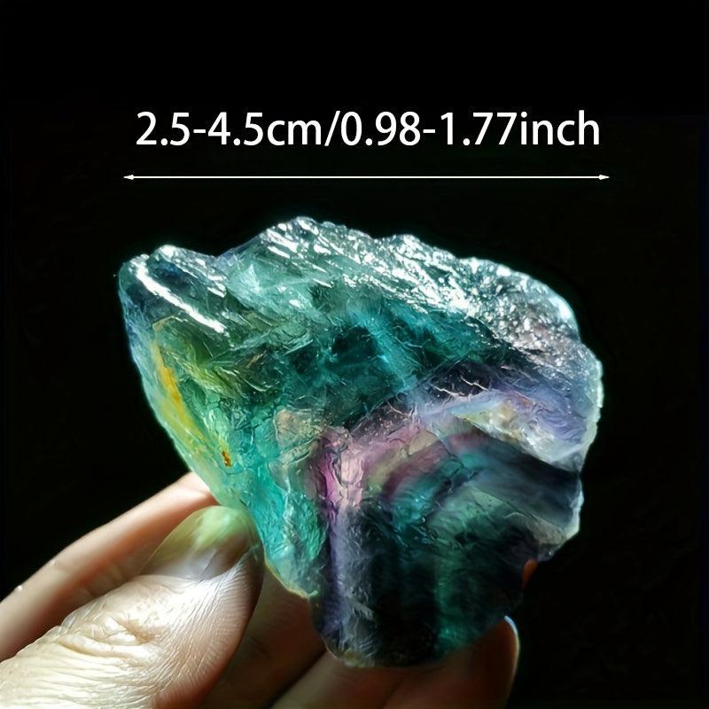 5pcs Rainbow Fluorite Set for DIY Jewelry Natural Stone Home Decor