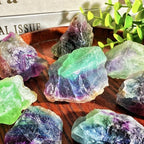 5pcs Rainbow Fluorite Set for DIY Jewelry Natural Stone Home Decor