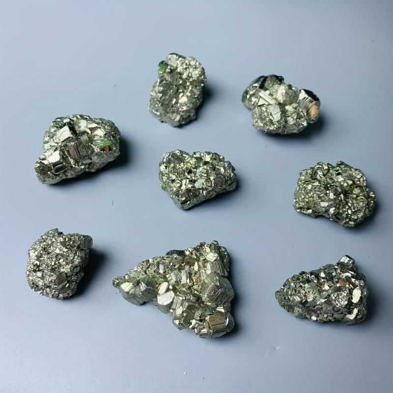 Pyrite Mineral Stones Golden Luster Crystal Decor Seven Chakra DIY Crafts
