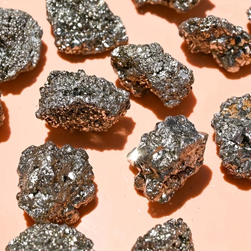 Pyrite Mineral Stones Golden Luster Crystal Decor Seven Chakra DIY Crafts