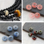 25pcs Natural Large Hole Abacus Stone Beads for DIY Bracelets Necklaces Pendants