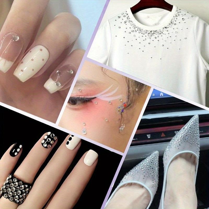 14400pcs Flatback Glass Stones for Nail Art Clothing DIY Crafts