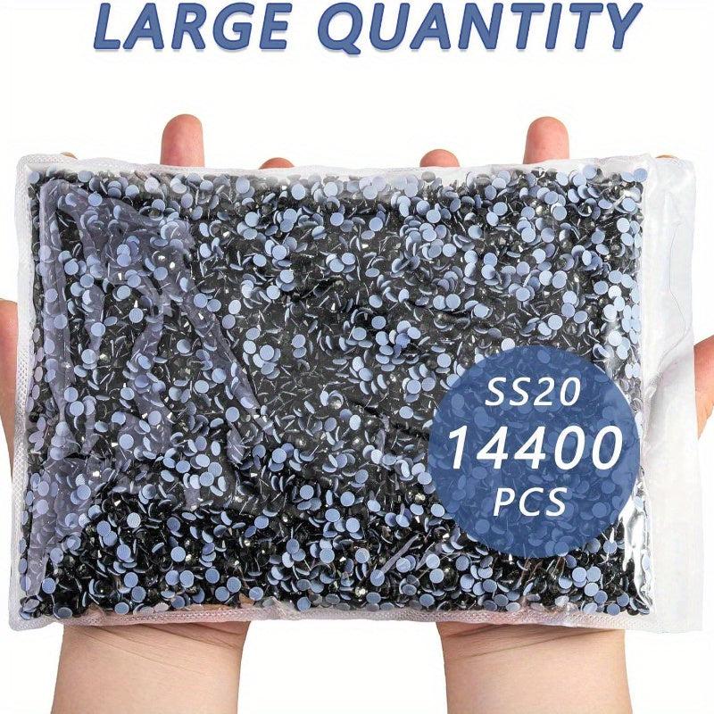 14400pcs Glass Flat Bottom Round Beads for DIY Crafts 2 4 7mm