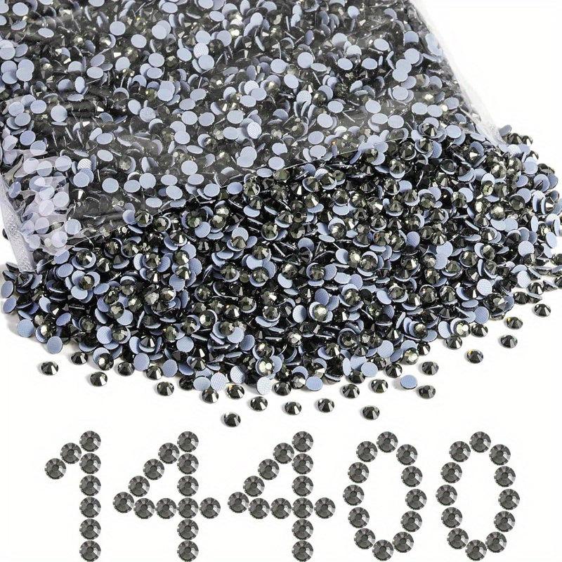 14400pcs Glass Flat Bottom Round Beads for DIY Crafts 2 4 7mm