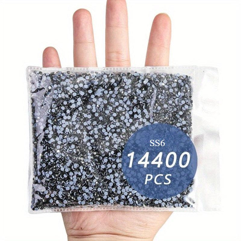 14400pcs Glass Flat Bottom Round Beads for DIY Crafts 2 4 7mm