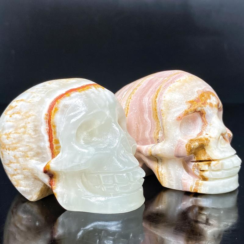 Handcrafted Skull from Afghanistan Natural Stone Home Decoration