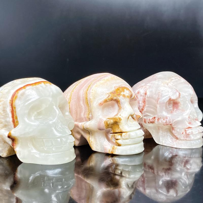 Handcrafted Skull from Afghanistan Natural Stone Home Decoration