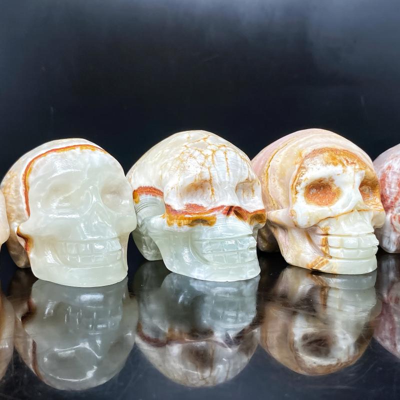 Handcrafted Skull from Afghanistan Natural Stone Home Decoration