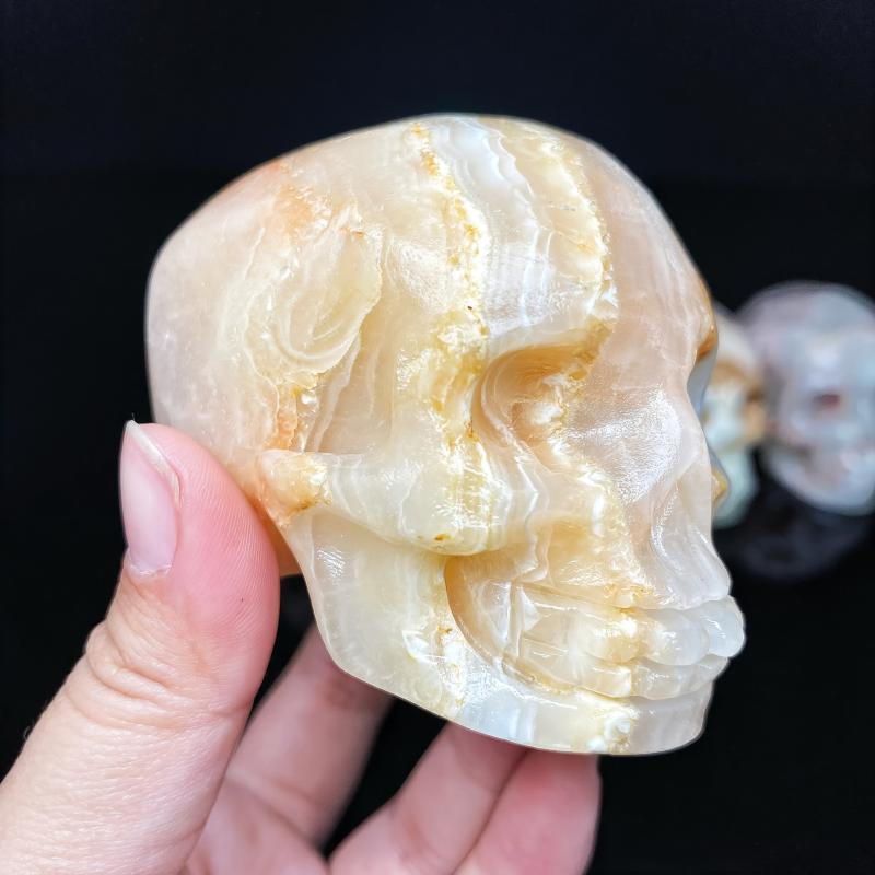 Handcrafted Skull from Afghanistan Natural Stone Home Decoration