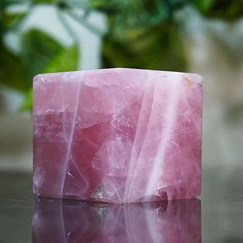 Rose Quartz Crystal Square Stone for Meditation Reiki Home Decor