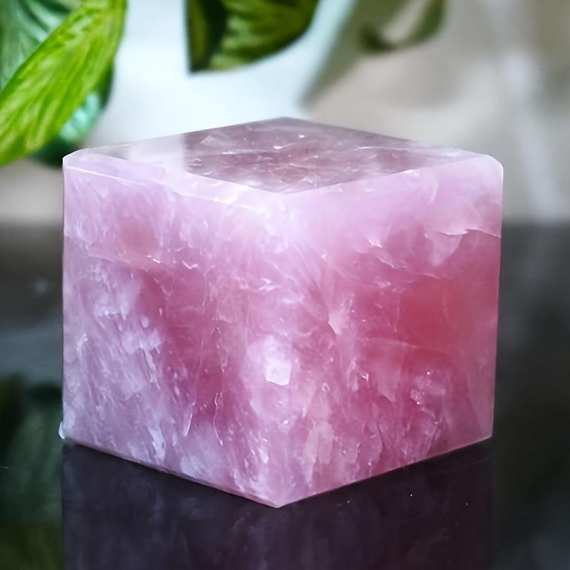 Rose Quartz Crystal Square Stone for Meditation Reiki Home Decor