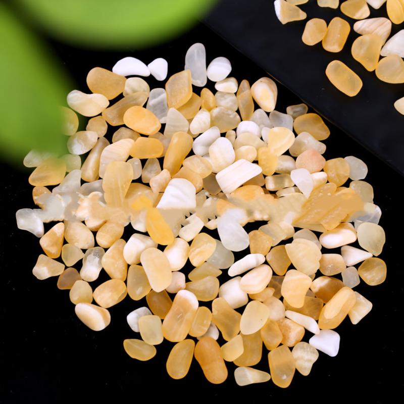 Yellow Calcite Crushed Stone for Crafts and Decoration
