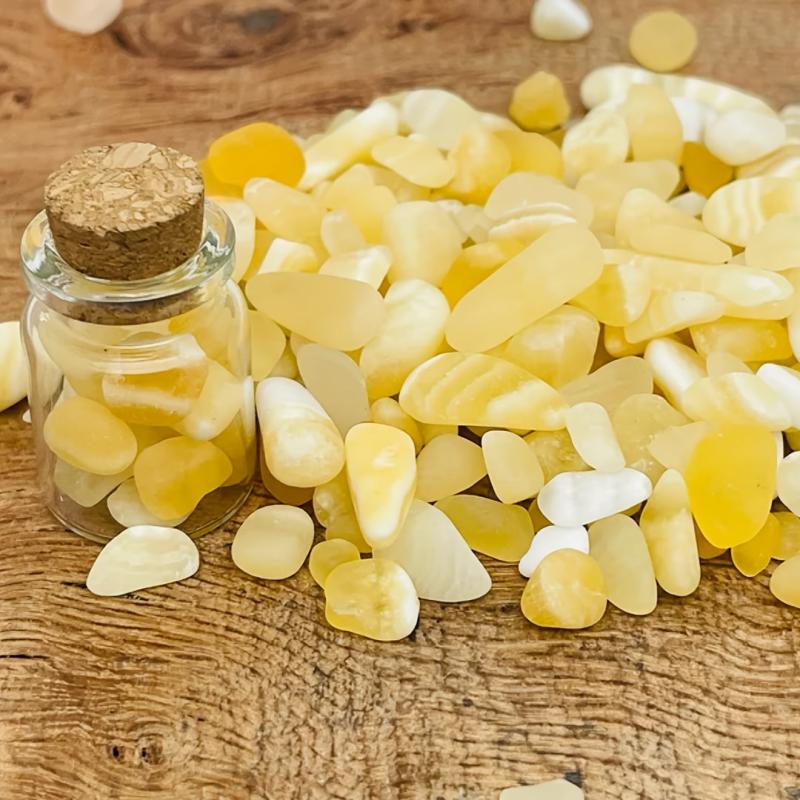 Yellow Calcite Crushed Stone for Crafts and Decoration