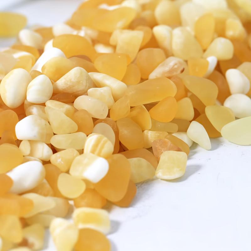 Yellow Calcite Crushed Stone for Crafts and Decoration