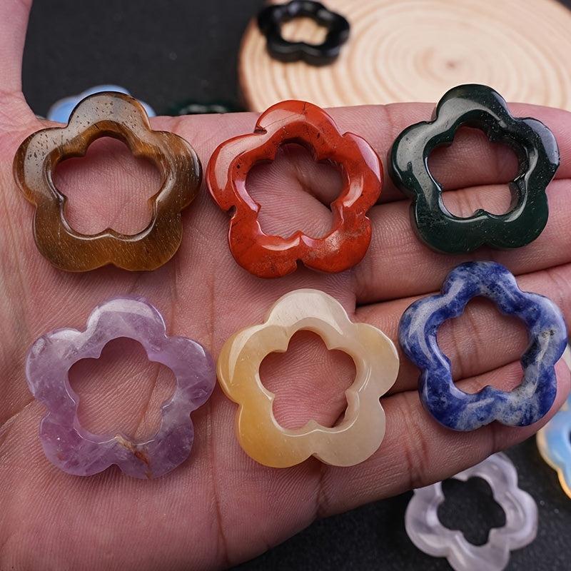 3pcs Boho Decorative Stones: Rose Quartz & Tiger'S Eye 30mm in Various Colors