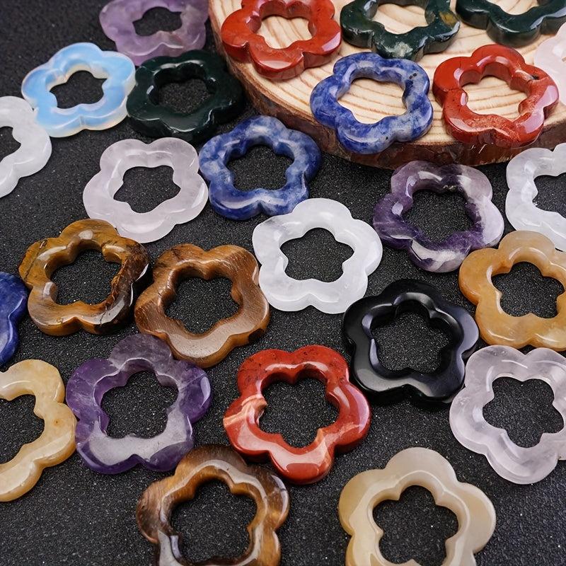 3pcs Boho Decorative Stones: Rose Quartz & Tiger'S Eye 30mm in Various Colors