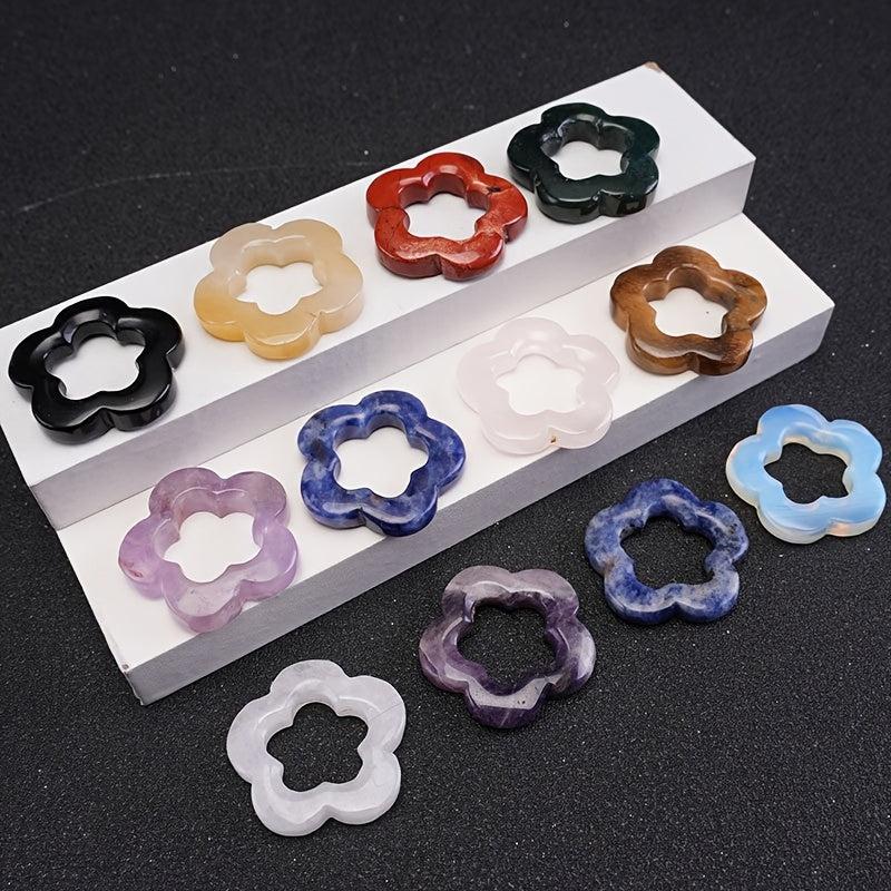 3pcs Boho Decorative Stones: Rose Quartz & Tiger'S Eye 30mm in Various Colors