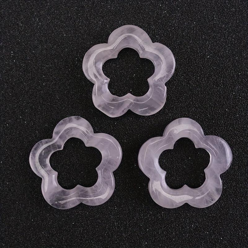 3pcs Boho Decorative Stones: Rose Quartz & Tiger'S Eye 30mm in Various Colors