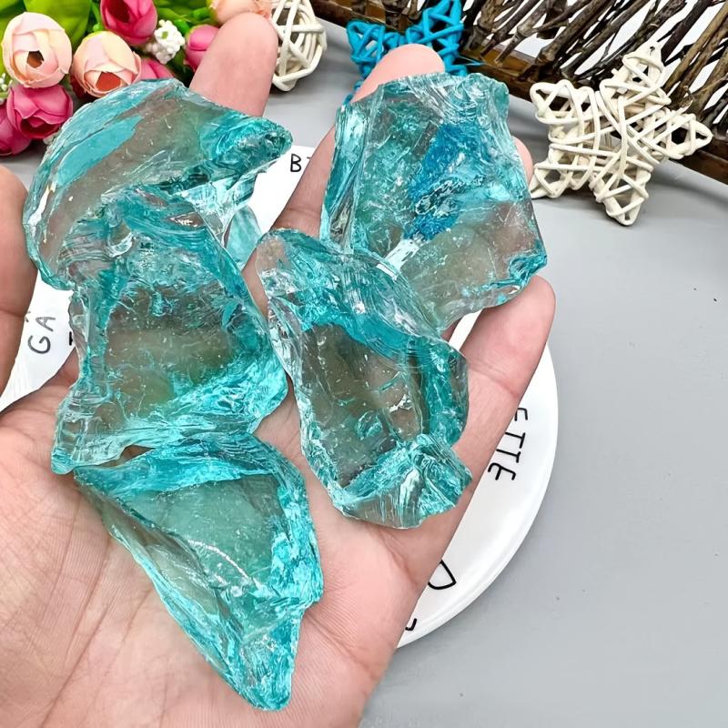 120g Multicolor Smelted Quartz Crystals DIY Decorative Glass