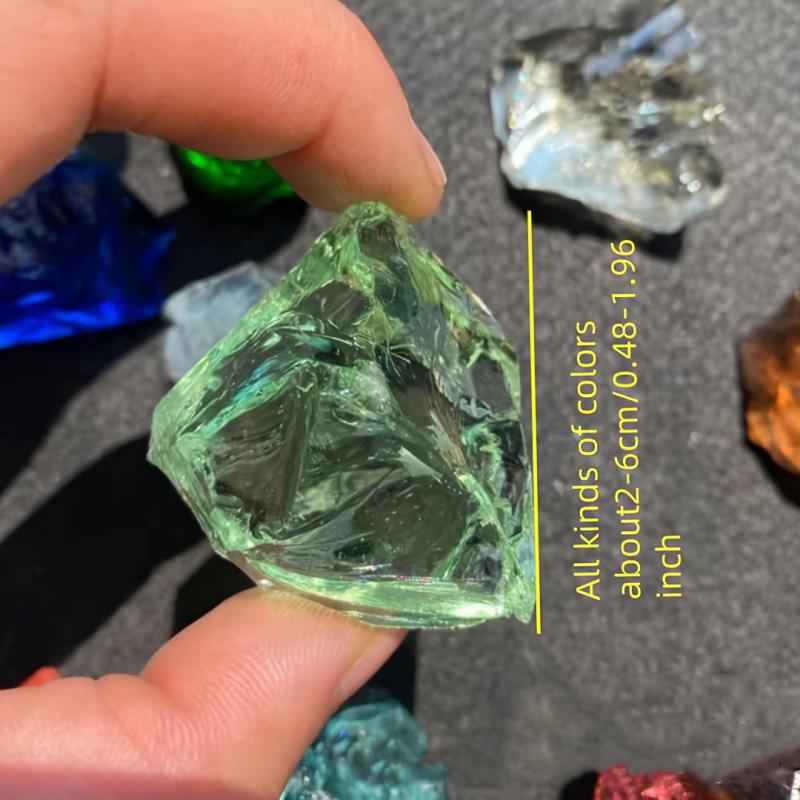 120g Multicolor Smelted Quartz Crystals DIY Decorative Glass