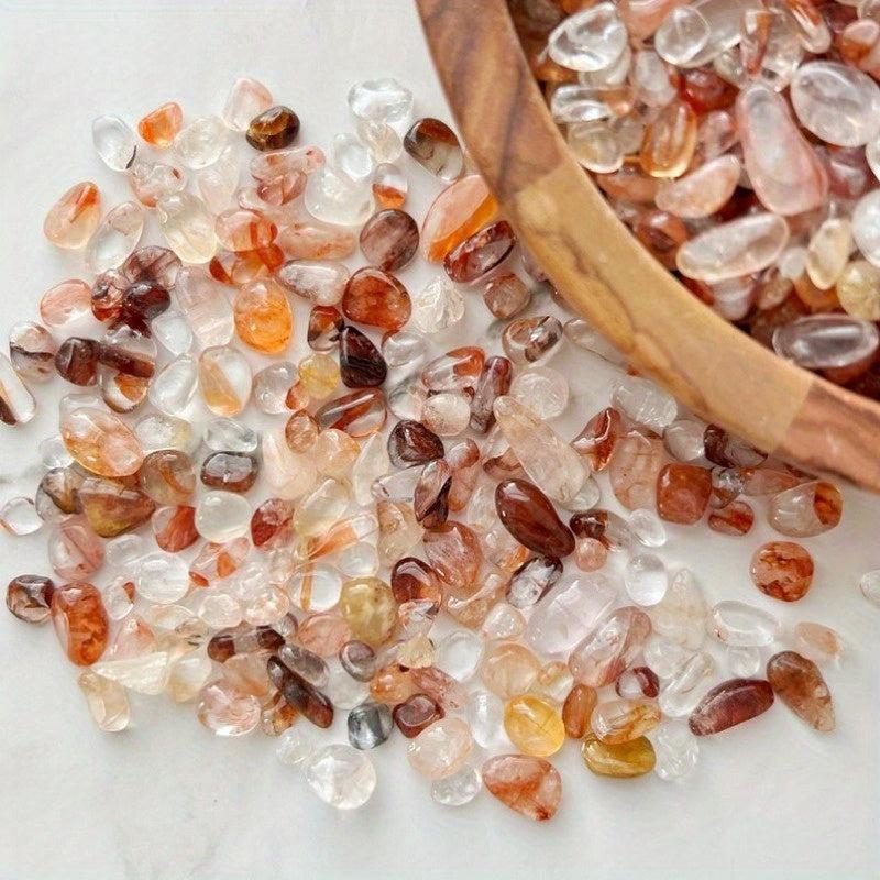 Fire Quartz Chips Mini Crushed Gravel Stones for Crafts & Home Decor
