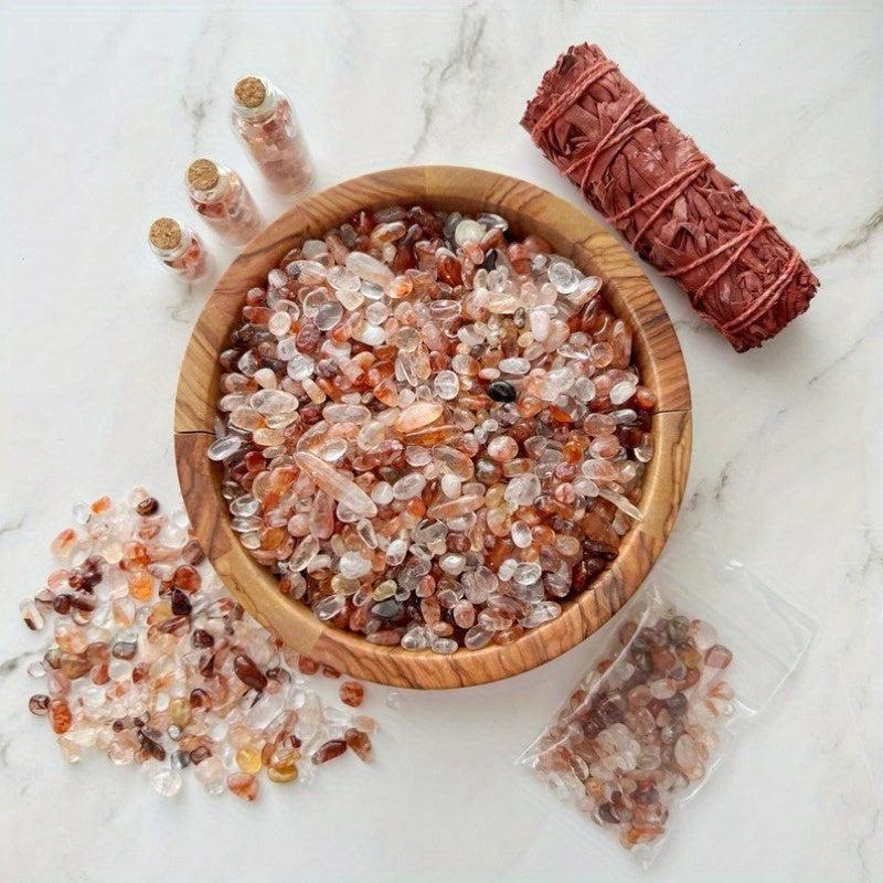 Fire Quartz Chips Mini Crushed Gravel Stones for Crafts & Home Decor