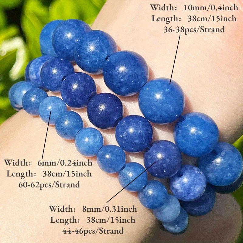XULIN 6 8 10mm Dark Kyanite Beads Natural Stone Round Spacer Beads