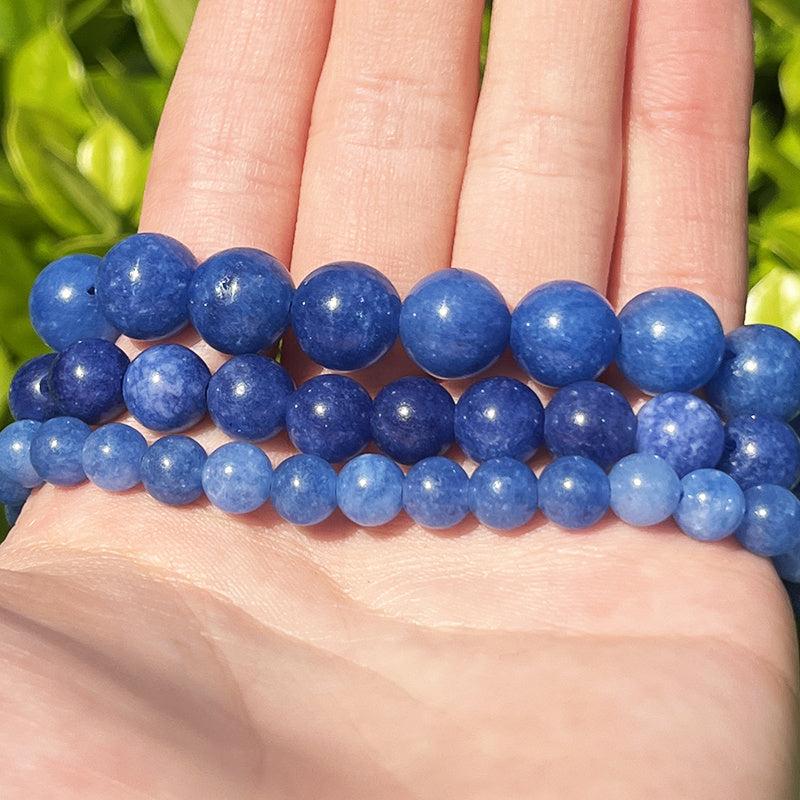 XULIN 6 8 10mm Dark Kyanite Beads Natural Stone Round Spacer Beads