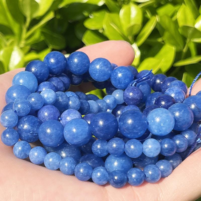 XULIN 6 8 10mm Dark Kyanite Beads Natural Stone Round Spacer Beads