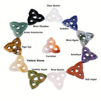 Artificial Crystal Celtic Knot Pendant Chakra Balancing Meditation Carved Stone