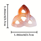 Artificial Crystal Celtic Knot Pendant Chakra Balancing Meditation Carved Stone