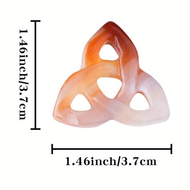 Artificial Crystal Celtic Knot Pendant Chakra Balancing Meditation Carved Stone