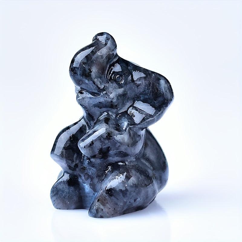 Crystal Carved Elephant Perfect Crystal Gift Bare Stone Jewelry