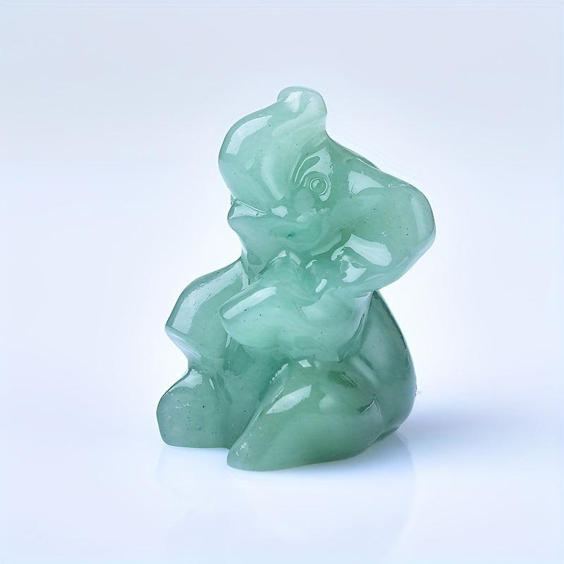 Crystal Carved Elephant Perfect Crystal Gift Bare Stone Jewelry